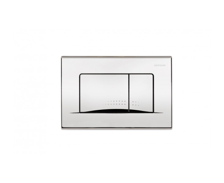 PLAN PLATE DOUBLE RECESSED PUSHBUTTON CHROME