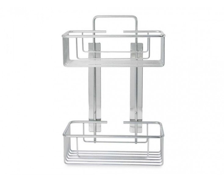 DOUBLE SOAP SOAP 44.50x30x14.50 INOX