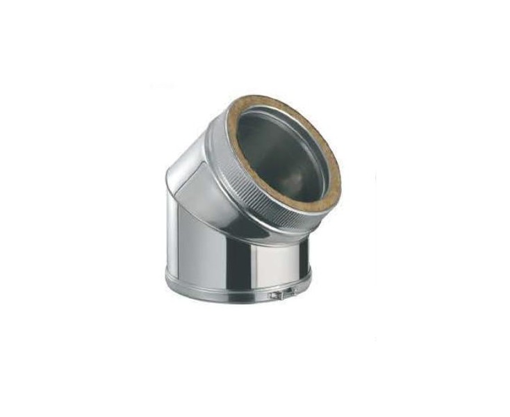 INOX ELBOW. DOUBLE CAMERA 200x45º  