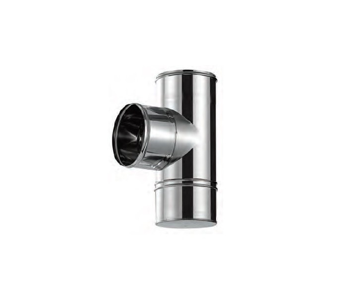TE INOX. CON TAPON 125-90º