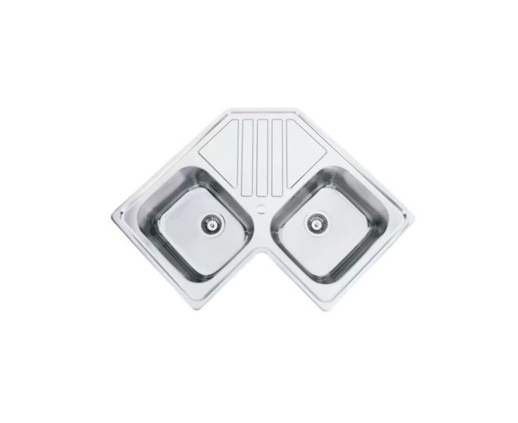SINK KEPPLER BB ANGULAR 830x830 2C 1E INOX POLISHED  