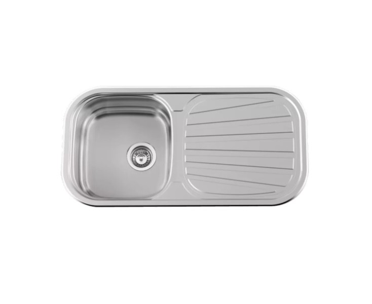 SINK SEVILLA FLAT 860x435 1C 1E INOX POLISHED