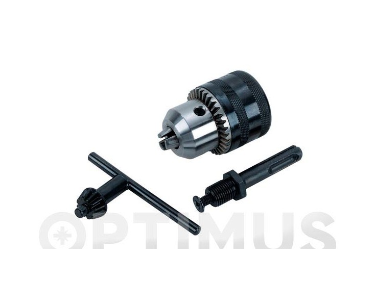ADAPTADOR SDS PLUS + PORTABROCA 13 MM CON LLAVE PORTABROCA