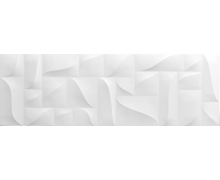 SUPERWHITE GEOMETRIC MATT RECT. 30x90