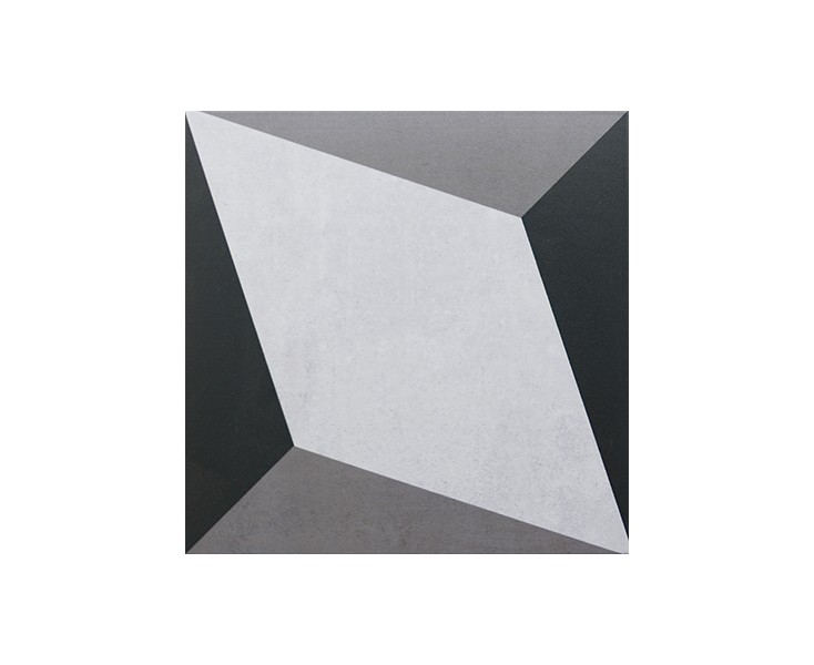 GEOMETRIC DEC. 3 GRAY 20x20