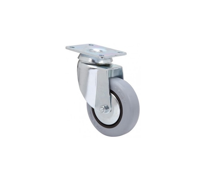 RUEDA GIRATORIA 10BH80CP-PGI GOMA N.GRIS