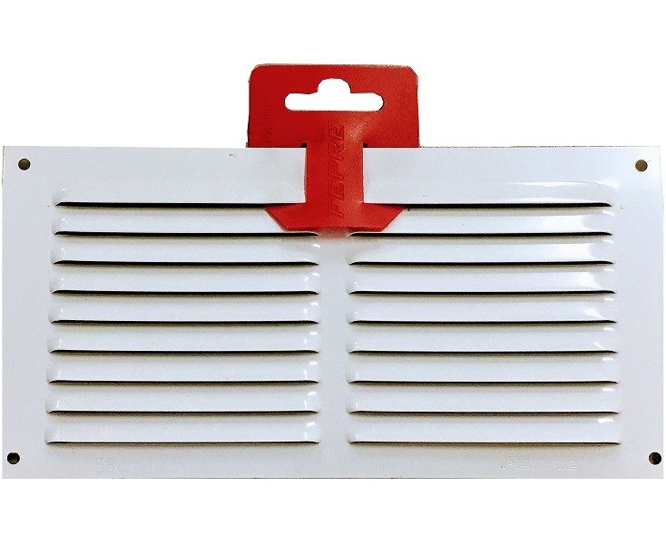 REJILLA ALUMINIO BLANCA 20x10V C/MOSQ. C/GANCHO