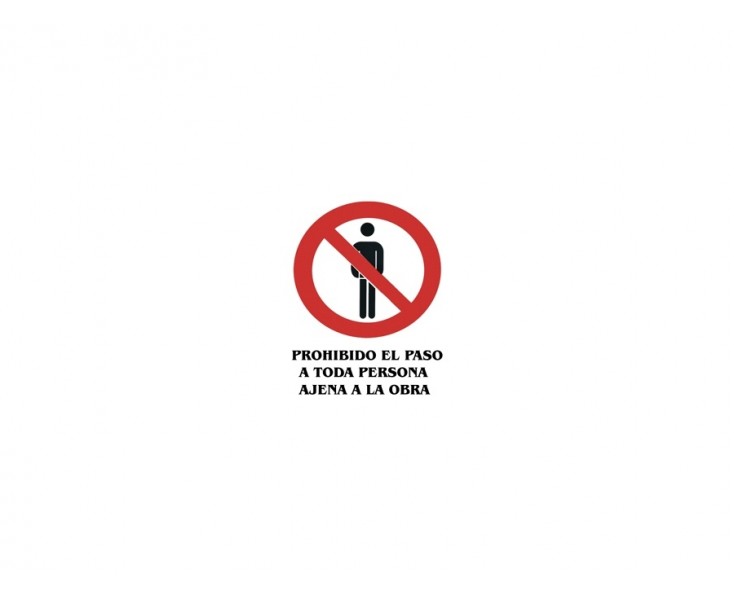CARTEL 040x030 PROHIBIDO EL PASO CV.TOOLS