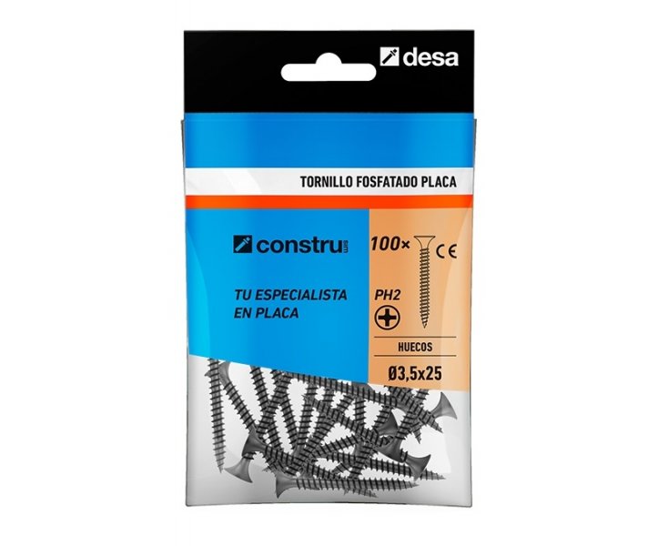SCREW SCREW PLATE 3.5x35 BLISTER 100UD