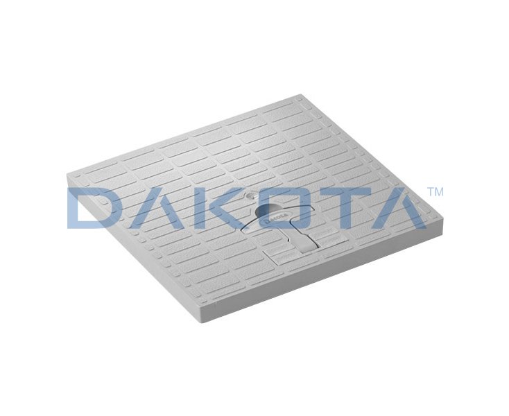 TAPA SIN CERCO PVC 55x55 GRIS C/MANILLA