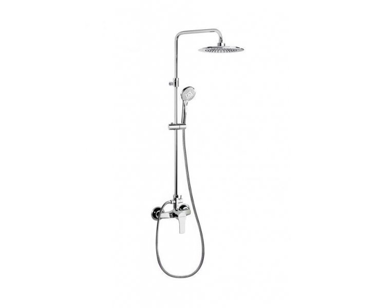 SET TITANIUM LARGE SHOWER TELESCOPIC COLUMN AND ACC.ABS