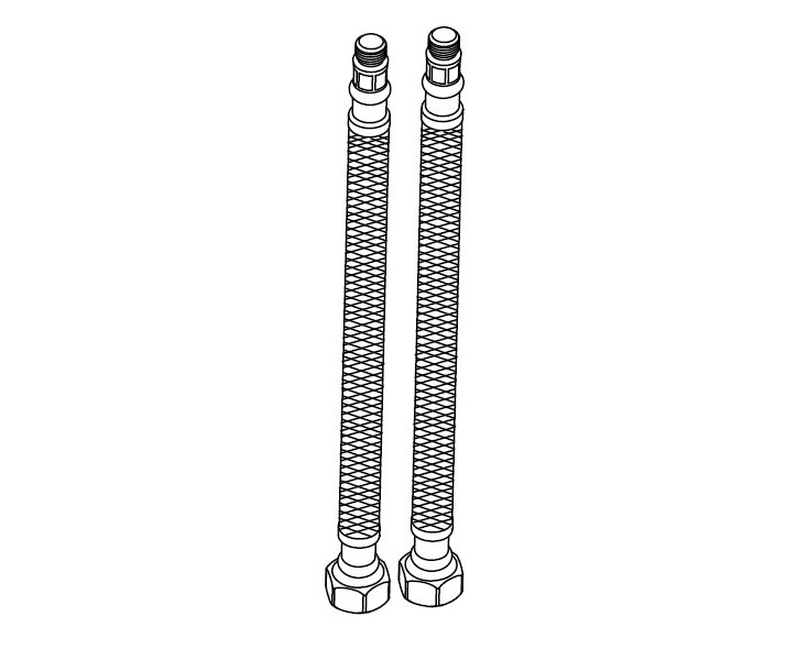 JUEGO CONEXION FLEXIBLE 35CM H-3/8