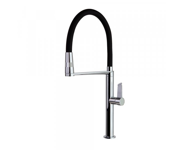 MONOMANDO MAGNET FREGADERO CILINDRICO CAÑO FLEXIBLE CROMO
