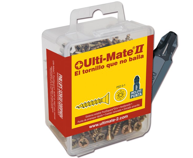 SCREW ULTI-MATE II BICROM.MADERA 3.0x020 100UD + PUNTA