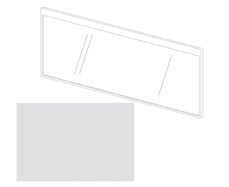 MIRROR BOX 120x50x4.5 WHITE  