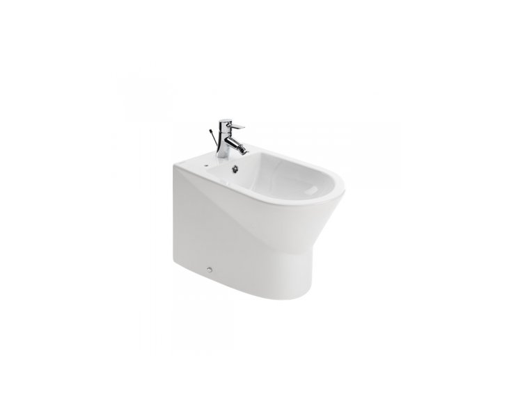 BIDE URBY MONOBLOC C/ORIFICIOS P/TAPA ADOSADO A PARED BLANCO