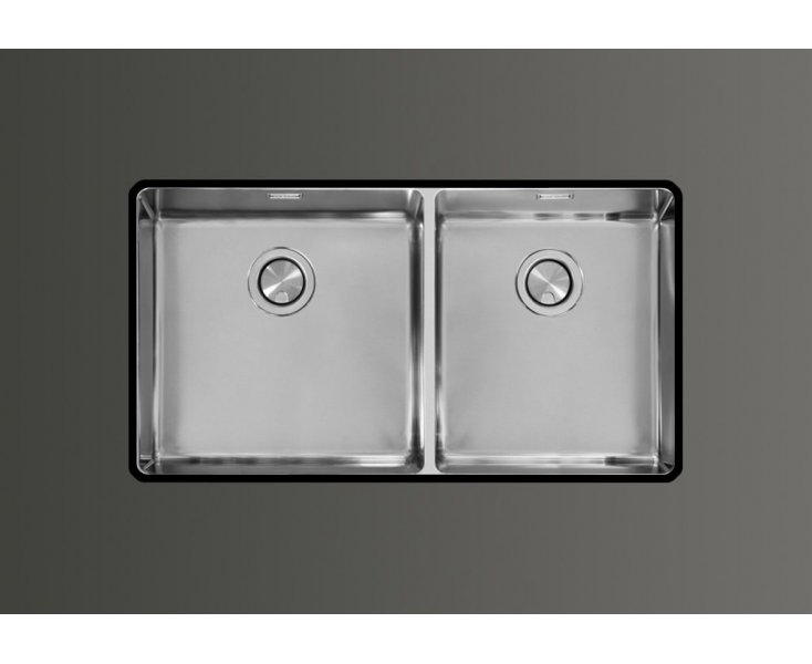 SINK R15 DOUBLE D40-34 810x440 2C. STAINLESS STEEL.