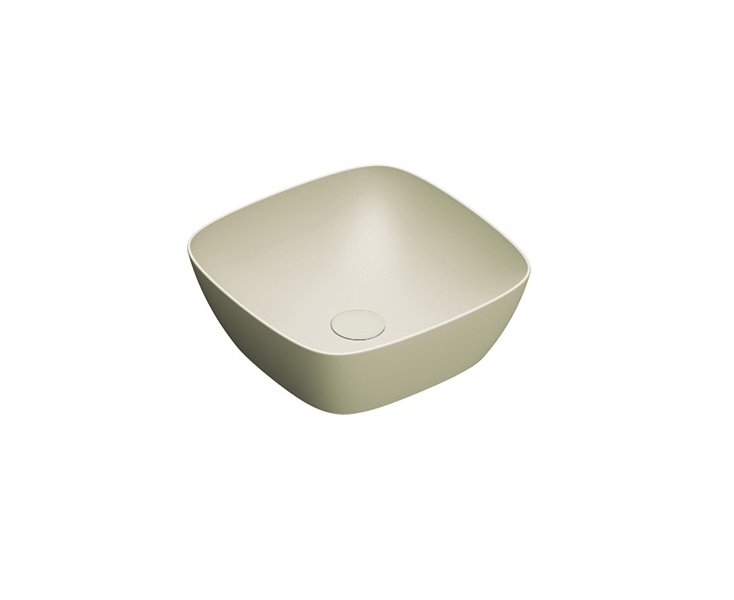 LAVABO GREEN LUX 40 40x40 SOBRE TAULELL GRIS SATINADO