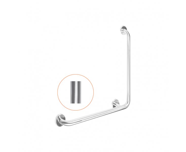 ANGLE BAR 90º WALL REVERSIBLE INOX GLOSS
