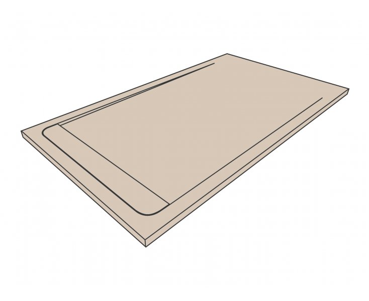 SHOWER TRAY RESIN DUO SLATE SAND 120x75