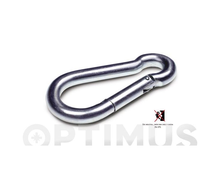 ZINC PLATED FIRE CARABINER 2UD Ø 6-60 MM 120KG OFFER