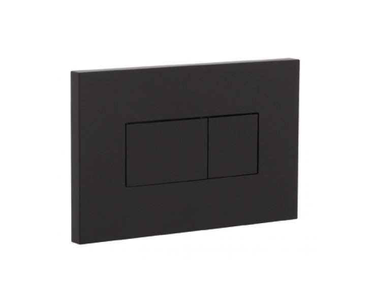 PLACA QUADRO RECTANGUALAR DOBLE PULSADOR CENIZA NEGRO MATE