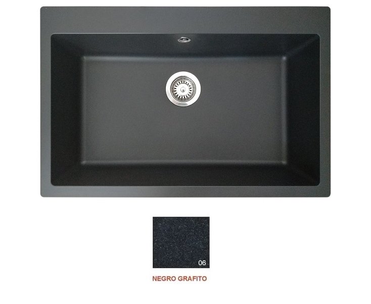 ZENTIA BEE SINK 7650 760x500 BLACK  