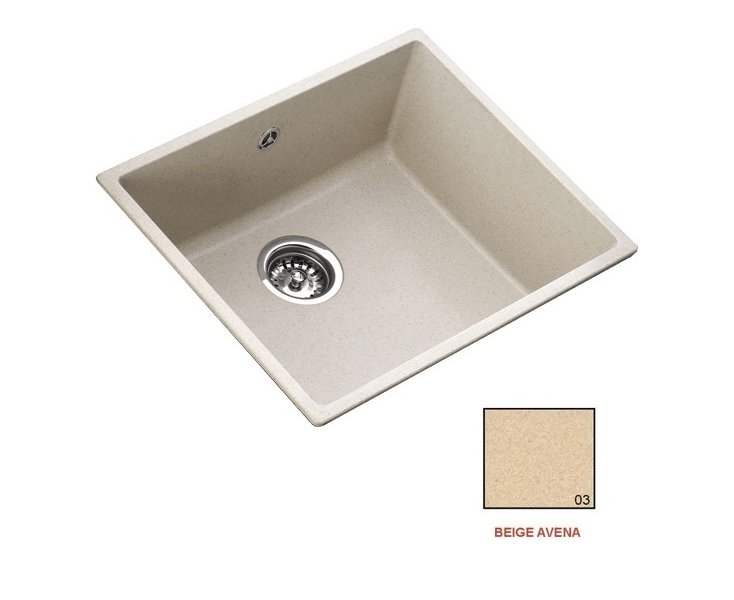 SINK ZENTIA BEE 5040 540x440 BEIGE OAT WITHOUT HOLE