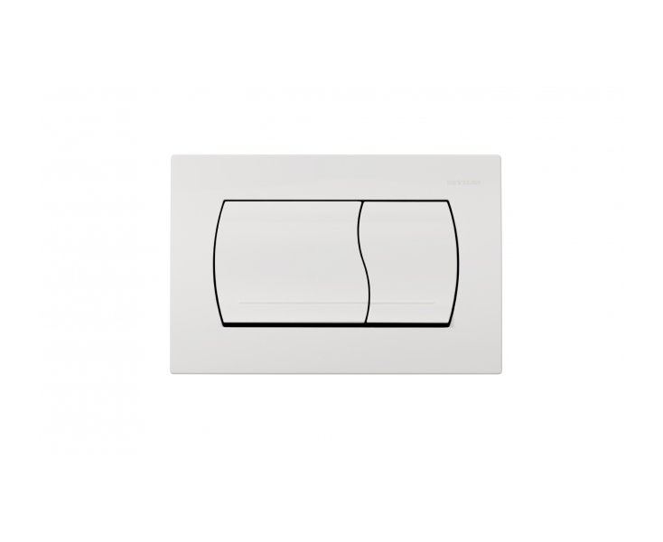 EASY DOUBLE WHITE BUILT-IN BUTTON PLATE