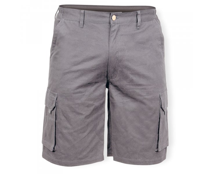 BASIC MULTI-POCKET SHORT WORKFIT TROUSERS GRAY T-XL