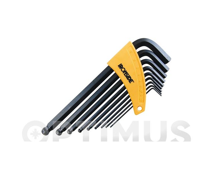ALLEN WRENCH POINT BALL SET 9 PIECES FROM 1.5 TO 10 MM 