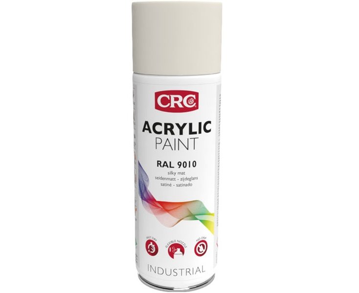 PAINT SPRAY ACRYLIC PAINT RAL-9010 WHITE SATIN 400ml.