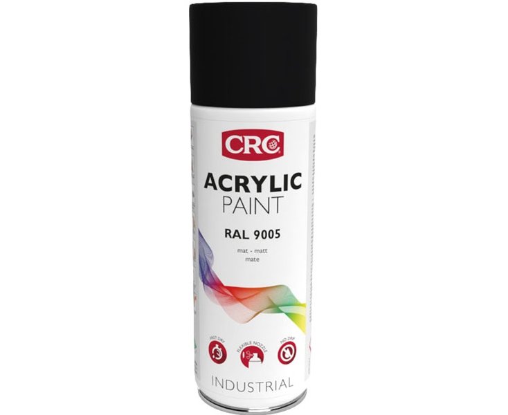 PAINT SPRAY ACRYLIC PAINT RAL-9005 MATT BLACK 400ml.