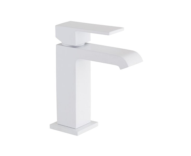 SINGLE LEVER WATERFALL WASHBASIN MATT WHITE