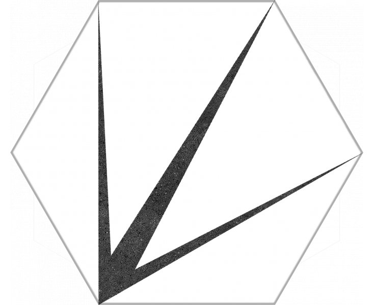 WHITE TRIDENT HEX25 22x25