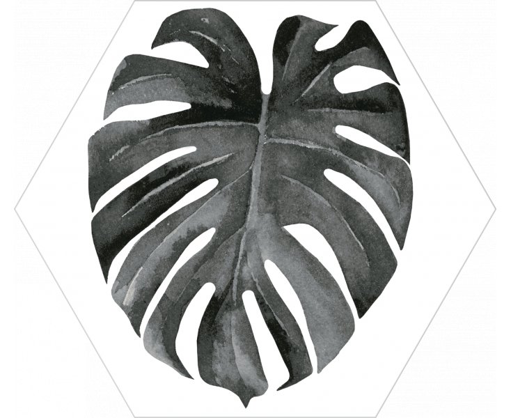 LEAF GREY HEX25 22x25