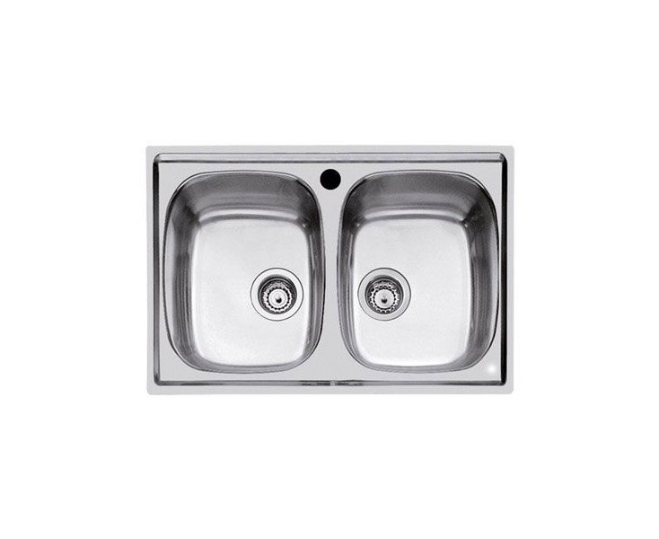 FREGADERO INOX ECO-20 790x500 2C. S/ENCIMERA