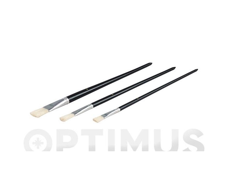 PINCEL PARA RETOQUES PLANO SET 3 UDS Nº 8-12-16