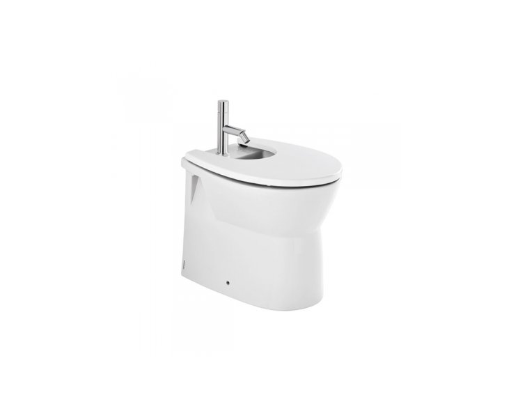 BIDE EASY MONOBLOC C/ORIFICIOS P/TAPA ADOSADO A PARED BLANCO