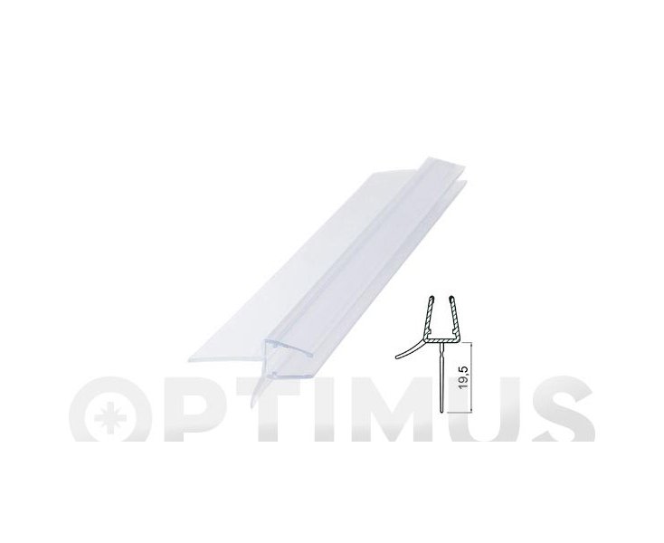 WATER SPRING PROFILE BATH / SHOWER SCREEN 19,5MM / 6-8MM / 2MT