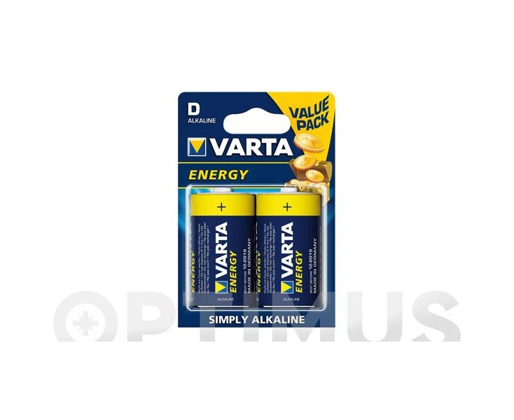 ALKALINE BATTERY ENERGY LR20D 2 UNITS