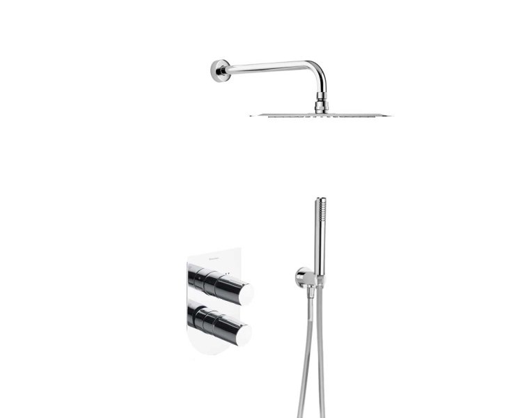 MONOMANDO TZAR DUCHA EMPOTRADO 2 VIAS CROMO C/KIT