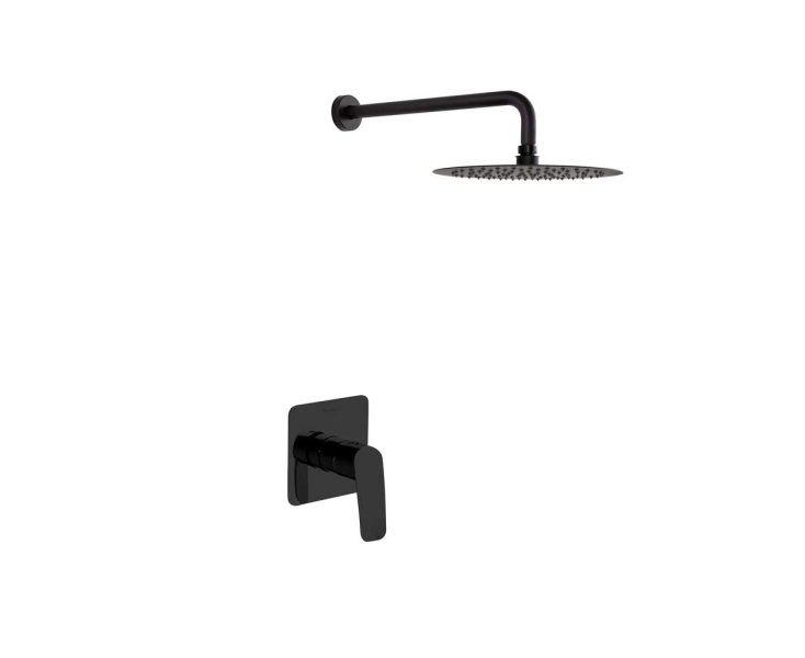 SINGLE LEVER NEW FLY RECESSED SHOWER 1 VIA MATTE BLACK W / KIT