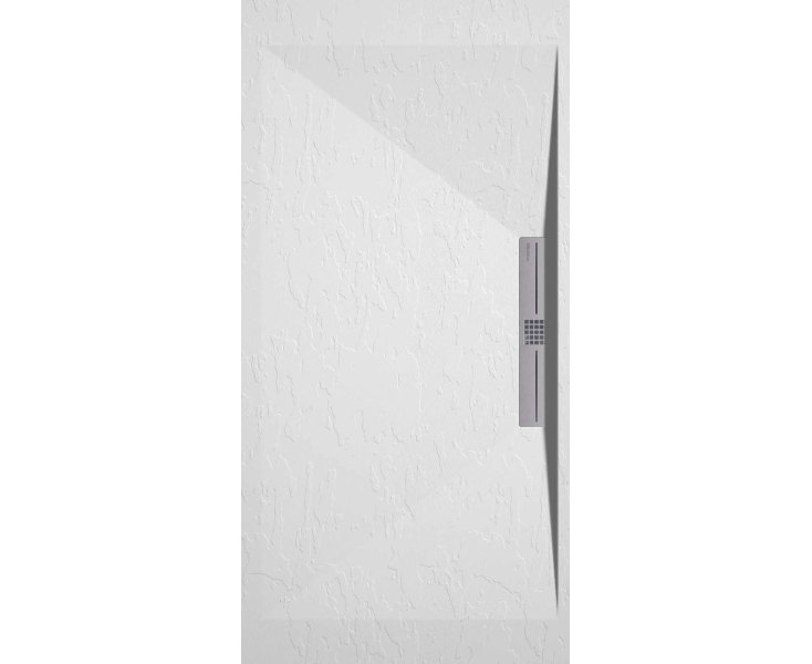 STONE SIDE SHOWER TRAY 120x90 SLATE WHITE