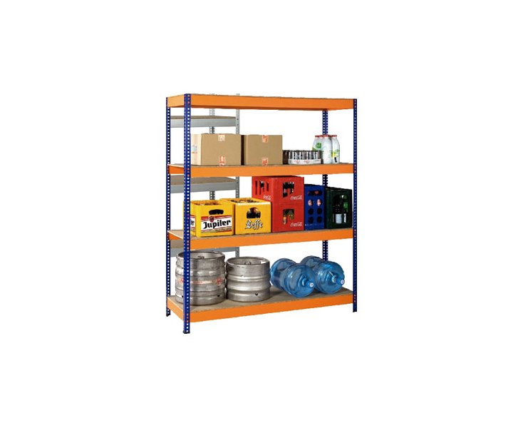 ESTANTERIA MET.AZUL/NARANJA 190x150x60CM 
