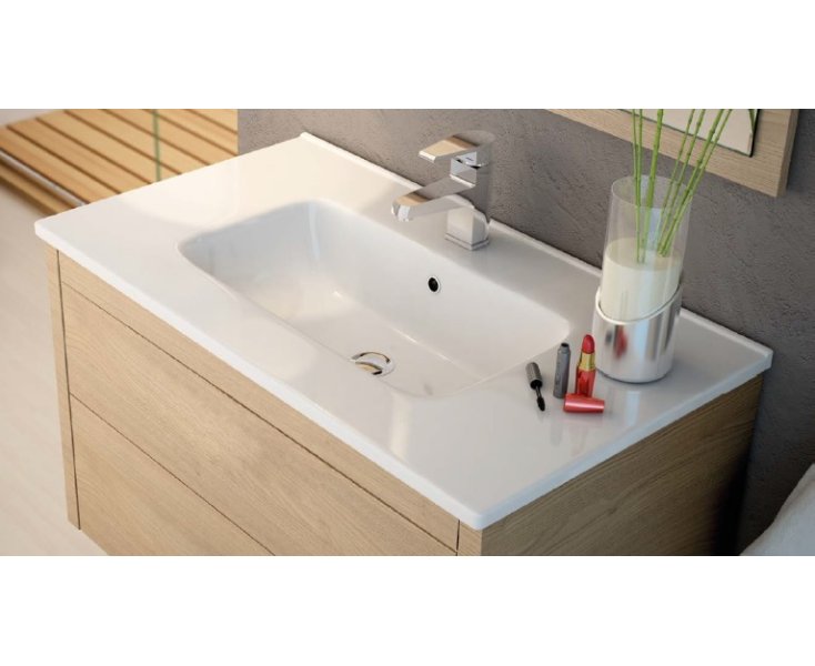 ROUND WASHBASIN WITH CERAMIC COUNTERTOP 1 BOWL CENTERED 36x61 