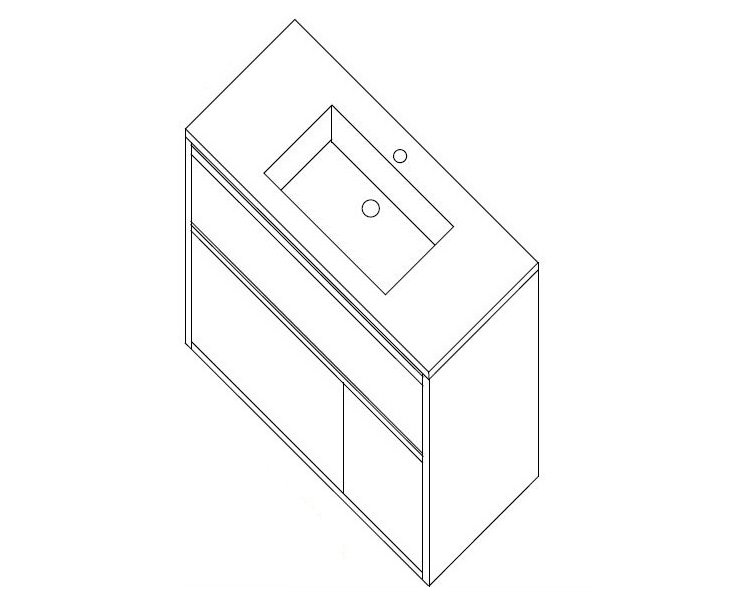 TETRIS 060 CABINET 2C 1P SUSP. WHITE GLOSS LUXE A4 