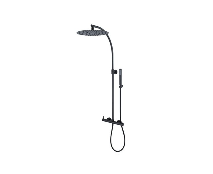 EXTENSIBLE MINI MATTE BLACK SHOWER SET