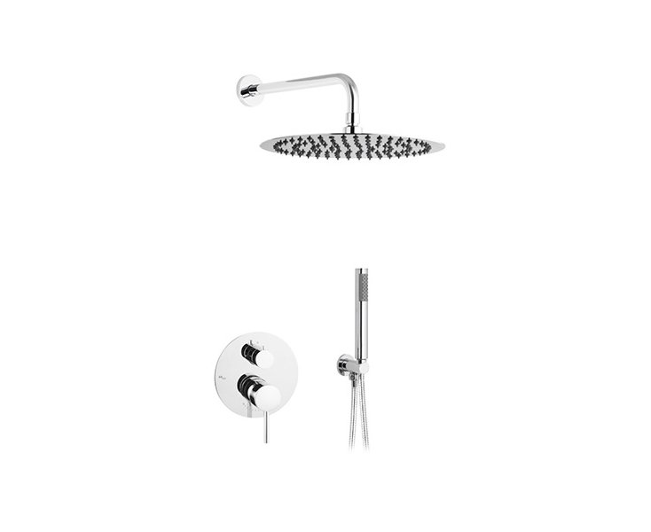 RECESSED CHROME MINIMA KIT SHOWER SET