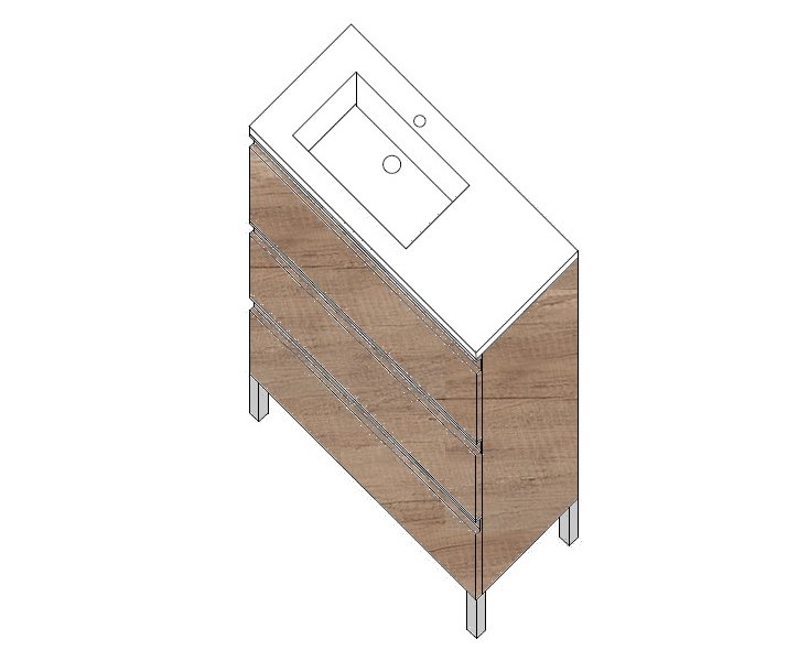 RIVER 100 MUEBLE 3C CON PATAS MOJAVE A5 